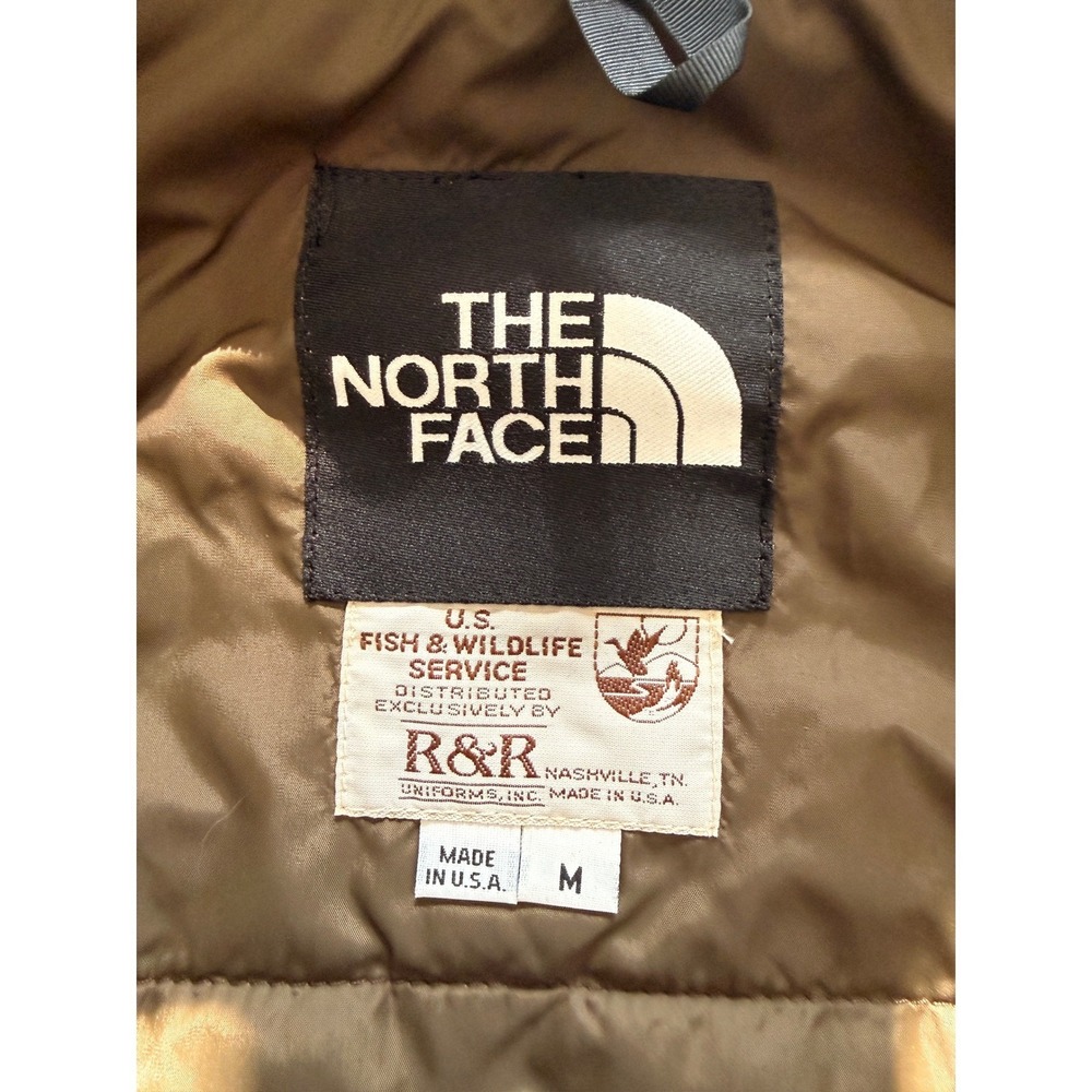 The North Face US Fish & Wildlife Service Jacket Mens M Brown Nylon Vintage USA - Picture 7 of 9